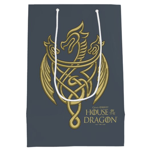 HOSE OF THE DRAGON Golden Filigree Dragon Crest Medium Cadeauzakje (Achterkant)