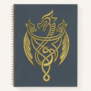 HOSE OF THE DRAGON Golden Filigree Dragon Crest Notitieboek