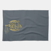 HOSE OF THE DRAGON Golden Filigree Dragon Crest Theedoek (Horizontaal)