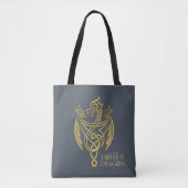 HOSE OF THE DRAGON Golden Filigree Dragon Crest Tote Bag (Voorkant)