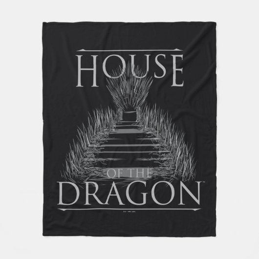 HOSE OF THE DRAGON | Iron Throne Graphic Fleece Deken (Voorkant)