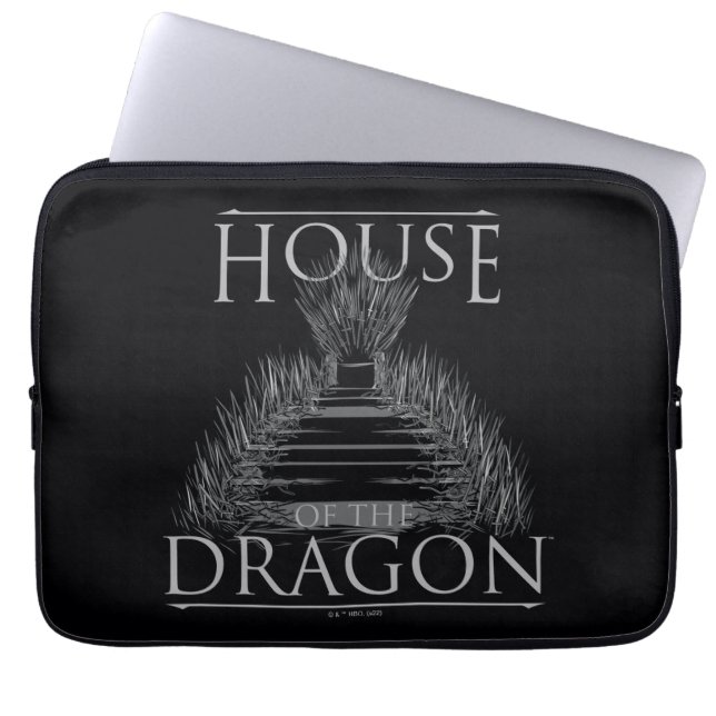 HOSE OF THE DRAGON | Iron Throne Graphic Laptop Sleeve (Voorkant)