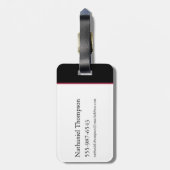 HOSE OF THE DRAGON Red Dragon Filigree Pattern Bagagelabel (Achterkant verticaal)