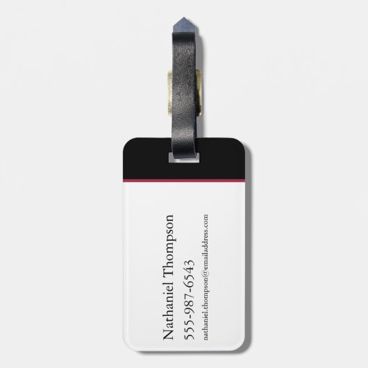 HOSE OF THE DRAGON Red Dragon Filigree Pattern Bagagelabel (Achterkant verticaal)