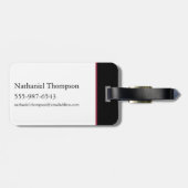 HOSE OF THE DRAGON Red Dragon Filigree Pattern Bagagelabel (Achterkant horizontaal)