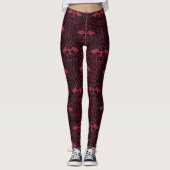 HOSE OF THE DRAGON Red Dragon Filigree Pattern Leggings (Voorkant)