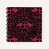 HOSE OF THE DRAGON Red Dragon Filigree Pattern Notitieboek (Voorkant)