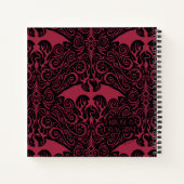 HOSE OF THE DRAGON Red Dragon Filigree Pattern Notitieboek (Achterkant)