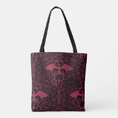 HOSE OF THE DRAGON Red Dragon Filigree Pattern Tote Bag (Achterkant)