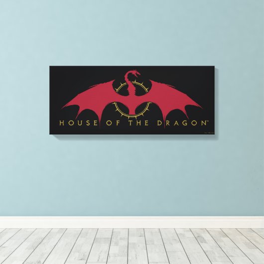 HOSE OF THE DRAGON Red Dragon Graphic Canvas Afdruk (Insitu (Houten vloer))