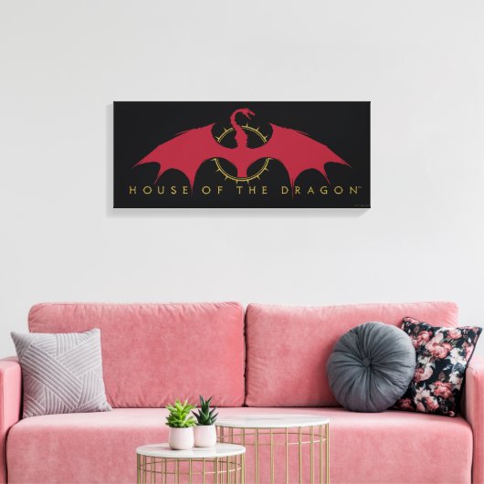 HOSE OF THE DRAGON Red Dragon Graphic Canvas Afdruk (Insitu (Woonkamer))