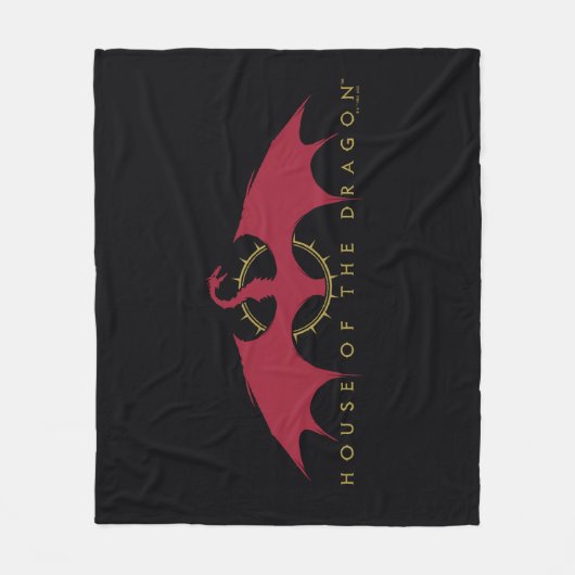 HOSE OF THE DRAGON Red Dragon Graphic Fleece Deken (Voorkant)