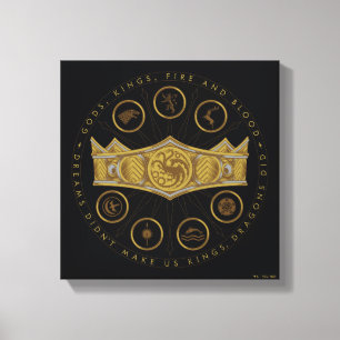 HOSE OF THE DRAGON Seven Kingdoms Crown Graphic Canvas Afdruk