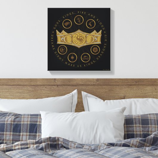 HOSE OF THE DRAGON Seven Kingdoms Crown Graphic Canvas Afdruk (Insitu (Slaapkamer))