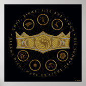 HOSE OF THE DRAGON Seven Kingdoms Crown Graphic Poster (Voorkant)