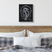 HOSE OF THE DRAGON | Silver Dragon Crest Canvas Afdruk (Insitu (Slaapkamer))