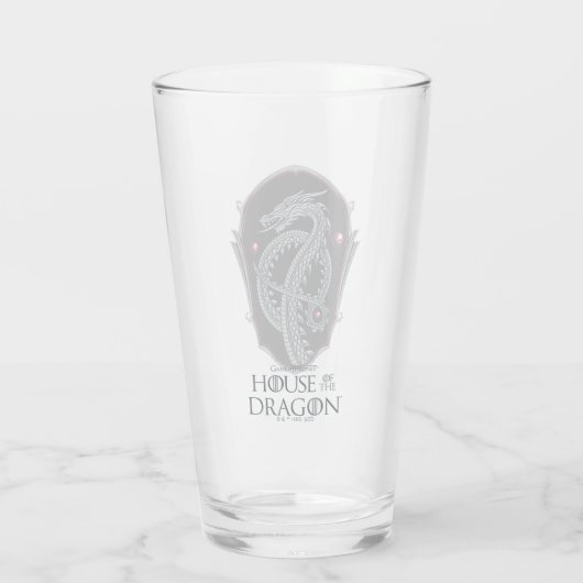 HOSE OF THE DRAGON | Silver Dragon Crest Glas (Achterkant)