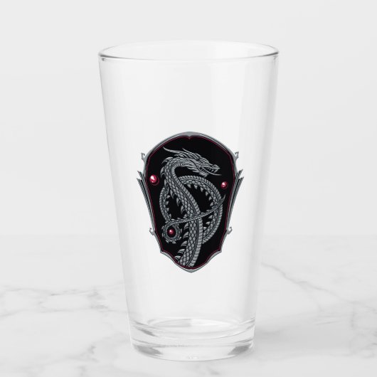 HOSE OF THE DRAGON | Silver Dragon Crest Glas (Voorkant)