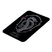 HOSE OF THE DRAGON | Silver Dragon Crest Magneet (Linkerzijde)