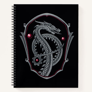HOSE OF THE DRAGON   Silver Dragon Crest Notitieboek
