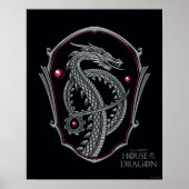 HOSE OF THE DRAGON | Silver Dragon Crest Poster (Voorkant)