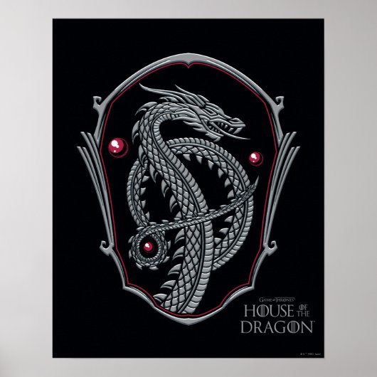 HOSE OF THE DRAGON | Silver Dragon Crest Poster (Voorkant)
