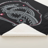 HOSE OF THE DRAGON | Silver Dragon Crest Sherpa Deken (3/4)