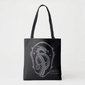 HOSE OF THE DRAGON | Silver Dragon Crest Tote Bag (Voorkant)