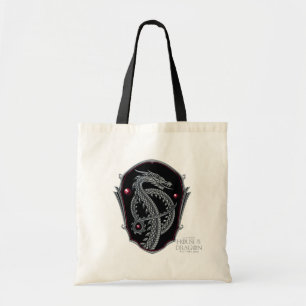 HOSE OF THE DRAGON   Silver Dragon Crest Tote Bag