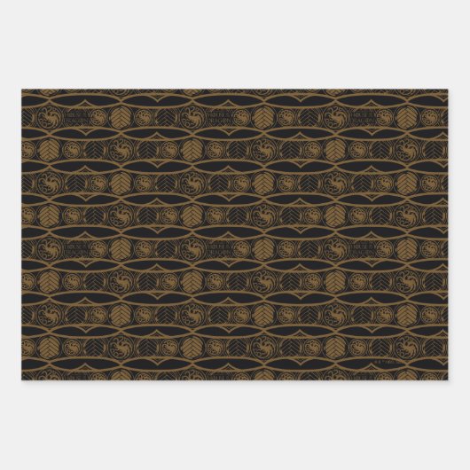 HOSE OF THE DRAGON | Targaryen Stripe Pattern Inpakpapier Vel (Voorkant 2)