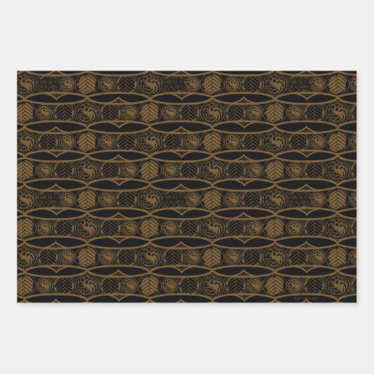 HOSE OF THE DRAGON | Targaryen Stripe Pattern Inpakpapier Vel (Voorkant)