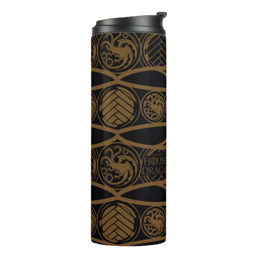 HOSE OF THE DRAGON | Targaryen Stripe Pattern Thermosbeker (Gedraaid links)