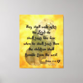 Hosea 11:10 Bijbelverse lion Canvas Wall Art (Voorkant)
