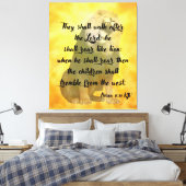 Hosea 11:10 Bijbelverse lion Canvas Wall Art Afdruk (Insitu (Slaapkamer))