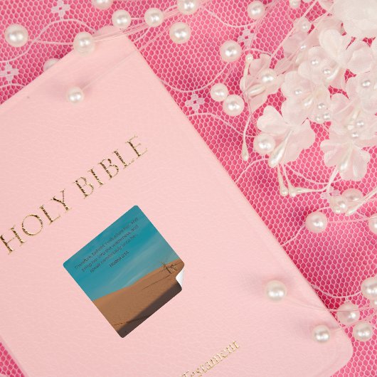 Hosea 2:14 KJV – Desert Faith Collection Vierkante Sticker