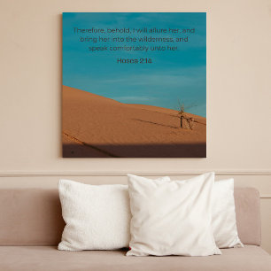 Hosea 2:14 KJV Muurkunst – Desert Faith Collectie Poster