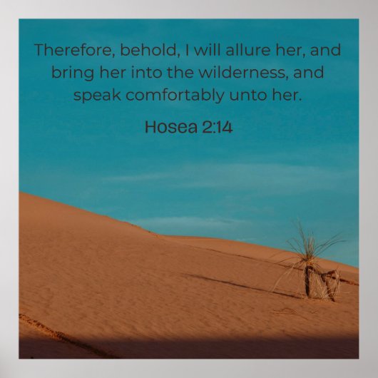 Hosea 2:14 KJV Wall Art – Desert Faith Collection Poster (Voorkant)