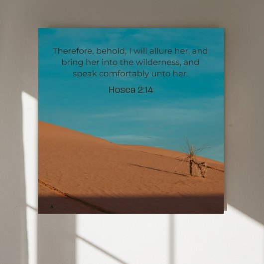 Hosea 2:14 KJV Wall Art – Desert Faith Collection Poster