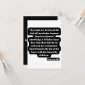 Hosea 4:6 BijbelscriptWenskaart Kaart (Voorkant / Achterkant in situ)