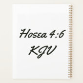 Hosea 4:6 Bijbelverse agenda Planner (Achterkant)