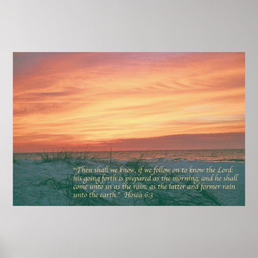 Hosea 6:3 poster (Voorkant)