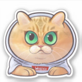 Hosico Cartoon Sticker (Voorkant)