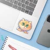 Hosico Cartoon Sticker (Laptop met iPhone)