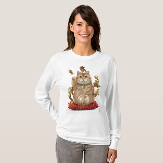 Hosico Maneki-neko T-shirt (Voorkant volledig)