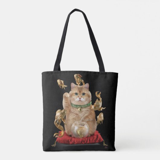 Hosico Maneki-neko Tote Bag (Achterkant)