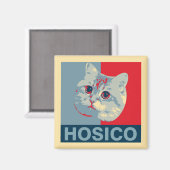 Hosico - Red Blue Illustration Magneet (Voorkant / Achterkant)