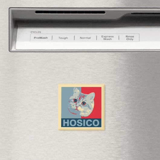 Hosico - Red Blue Illustration Magneet (Insitu (Vaatwasser))