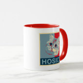 Hosico - Red Blue Illustration Mok (Voorkant rechts)