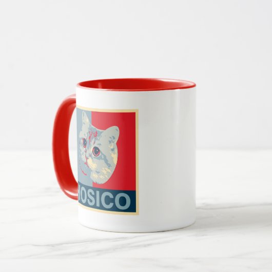 Hosico - Red Blue Illustration Mok (Voorkant links)