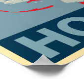 Hosico - Red Blue Illustration Poster (Hoek)